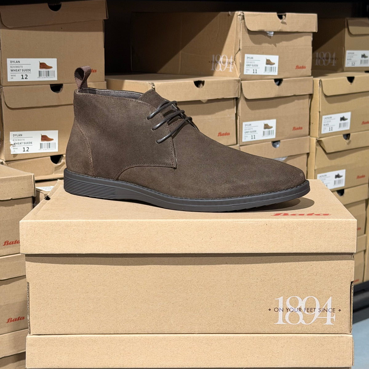 Bata Men's Dylan Suede Desert Boot - Chocolate