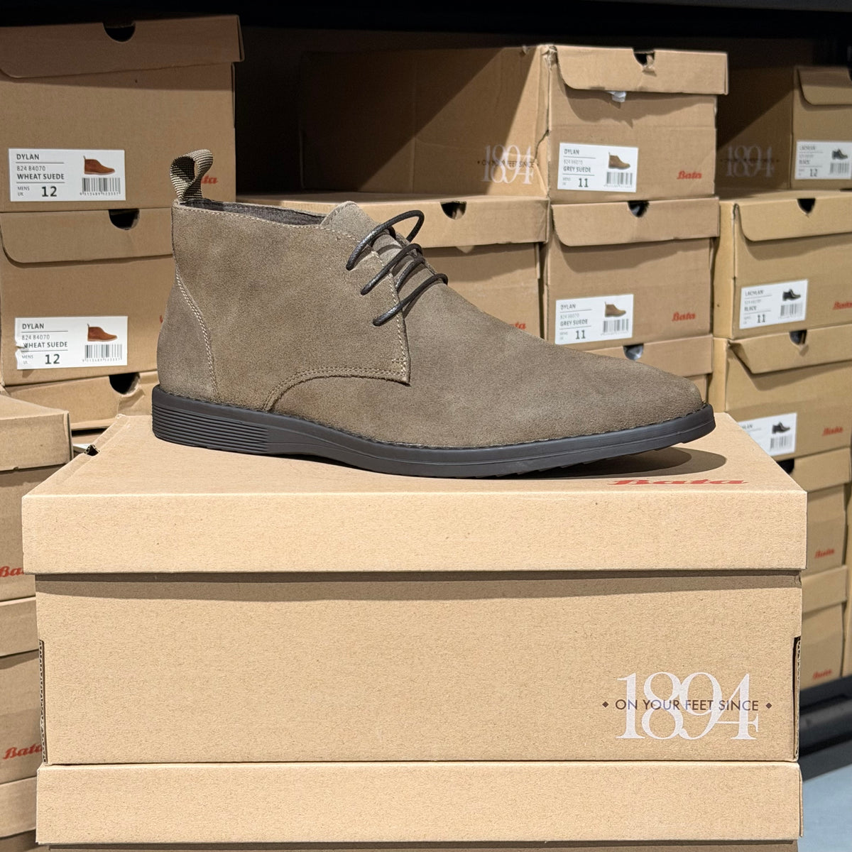 Bata Men's Dylan Suede Desert Boot - Grey