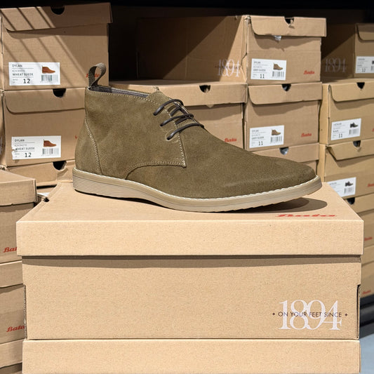 Bata Men's Dylan Suede Desert Boot - Wheat