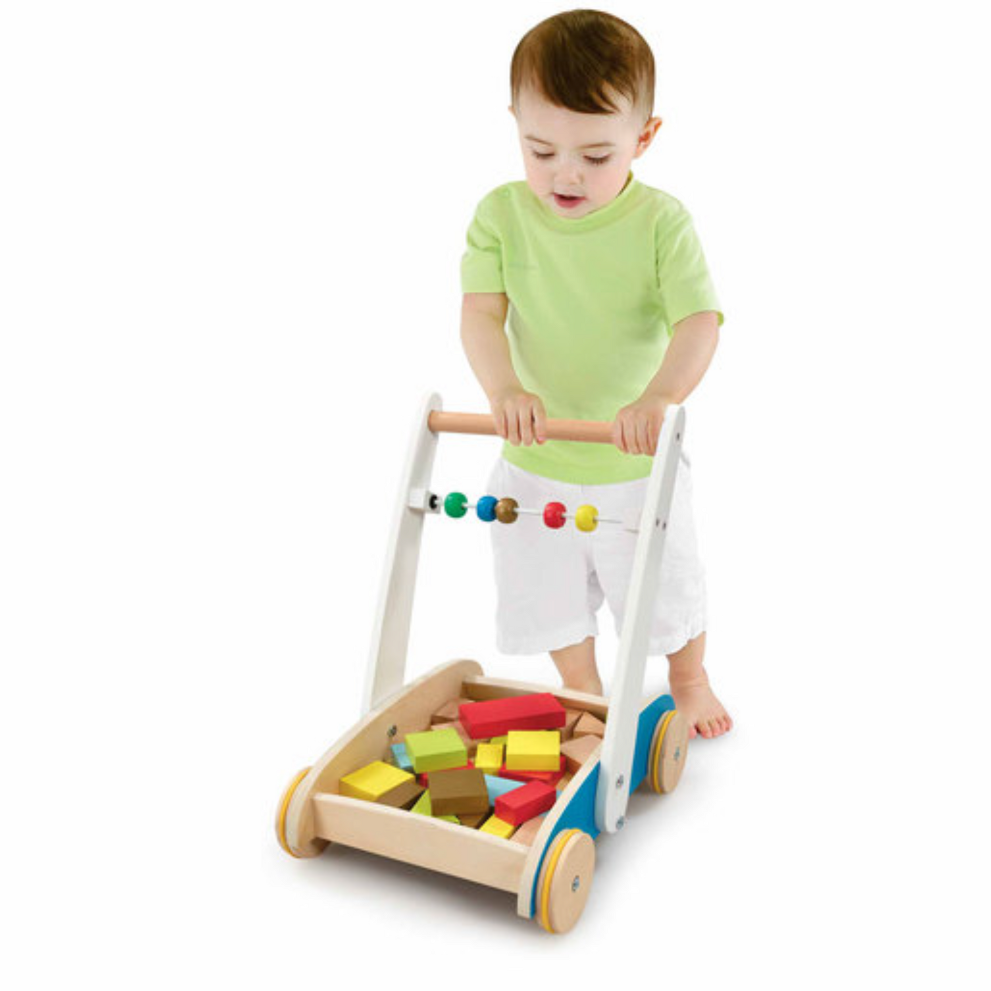 Push Along Elc Wooden Walker With Bricks ELC Wooden Toddle Truck