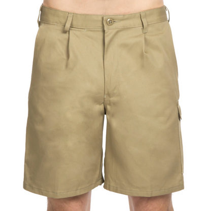 Hard Yakka Men's Foundations Tradesman Cotton Drill Long Leg Short - Khaki