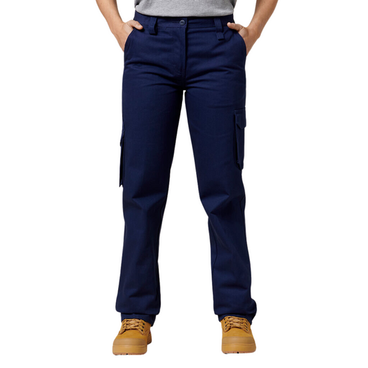Hard Yakka Women's Cotton Drill Cargo Pant - Navy
