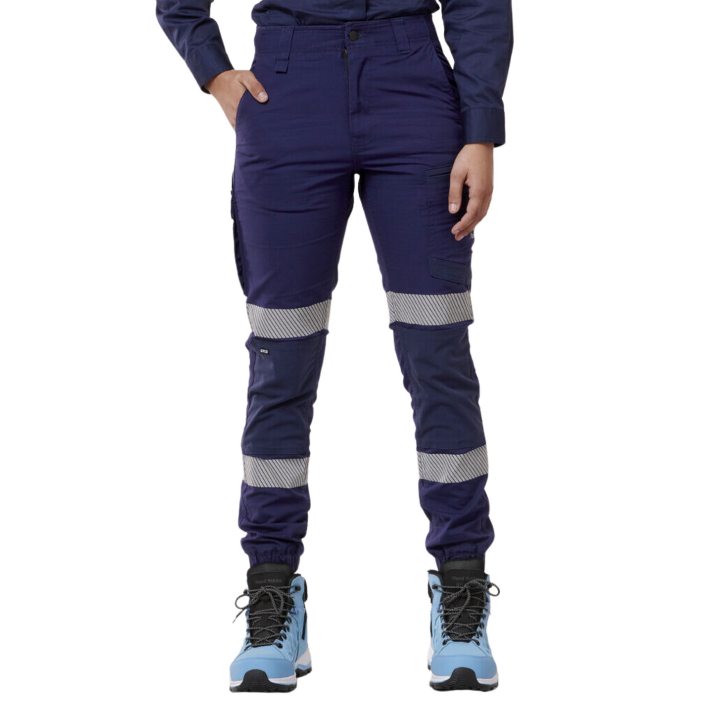 Hard Yakka Women's Raptor Cuff Pant with Tape - Navy