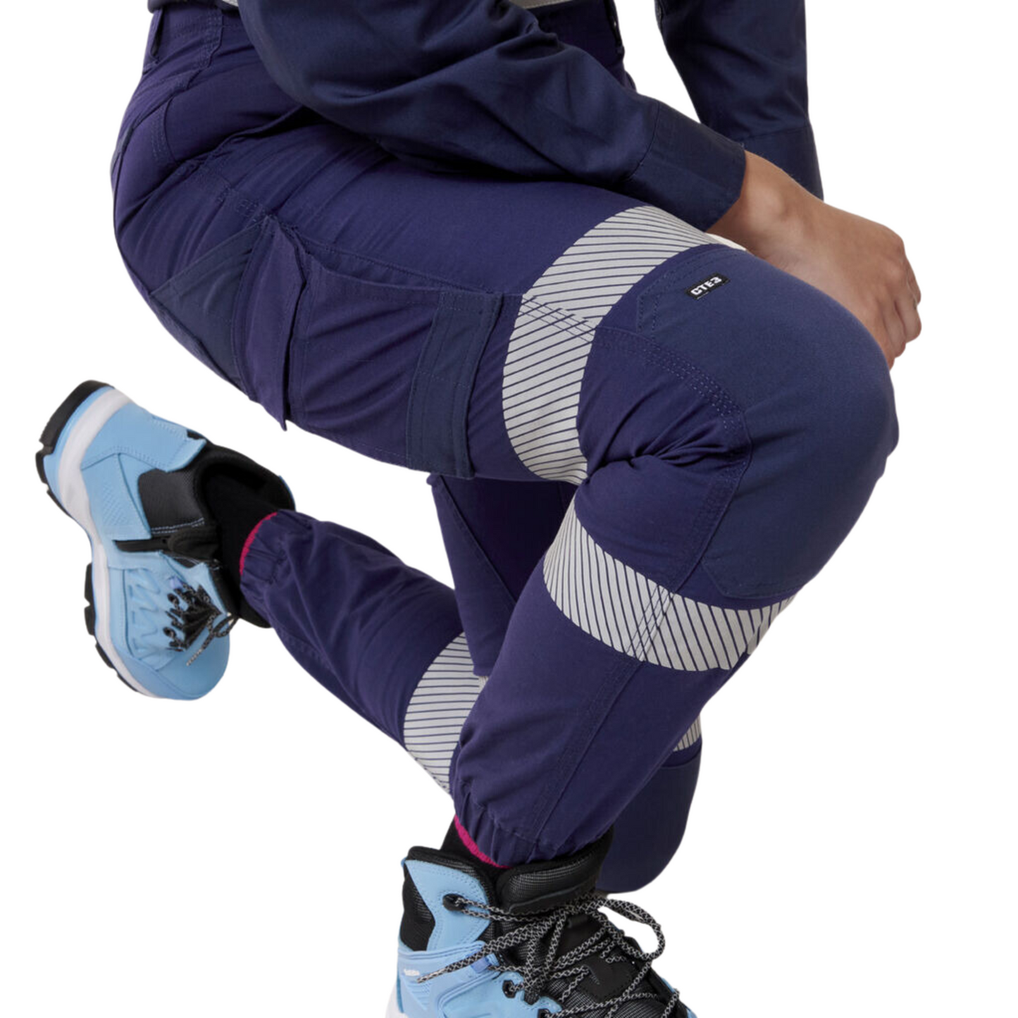 Hard Yakka Women's Raptor Cuff Pant with Tape - Navy
