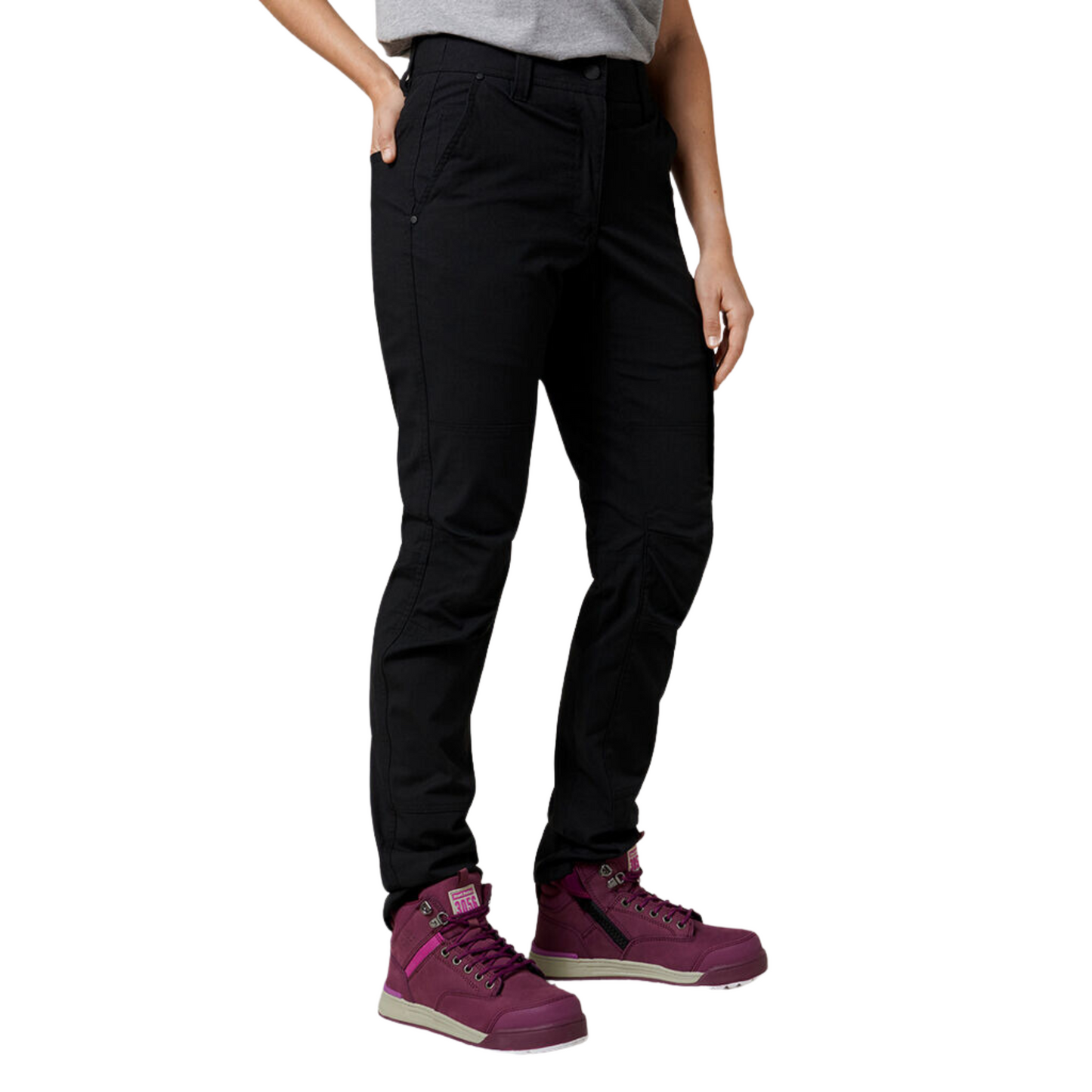 Hard Yakka Women's Ripstop Slim Fit Cargo Pant - Black