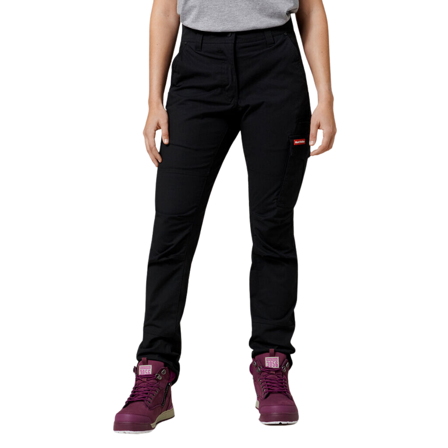 Hard Yakka Women's Ripstop Slim Fit Cargo Pant - Black