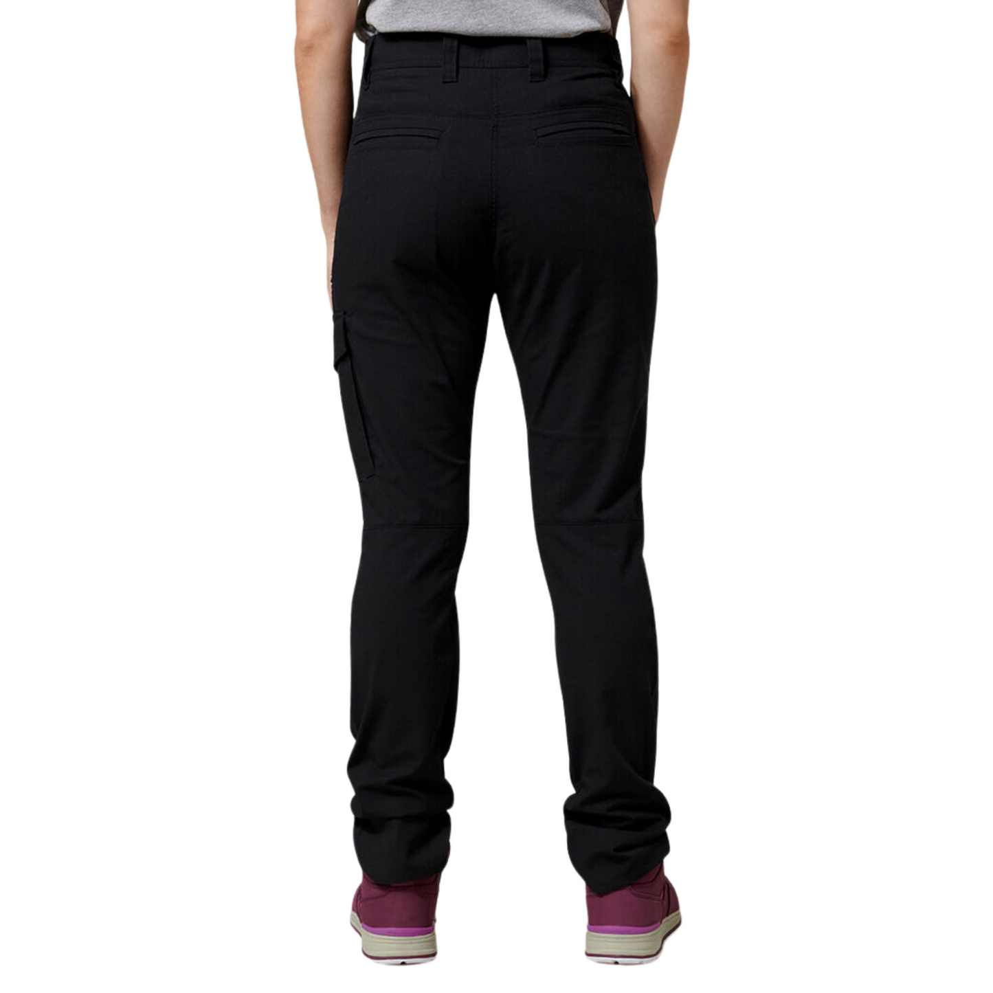 Hard Yakka Women's Ripstop Slim Fit Cargo Pant - Black