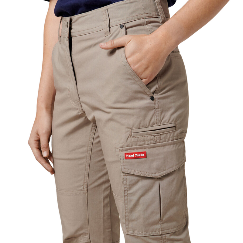 Hard Yakka Women's Ripstop Slim Fit Cargo Pant - Desert