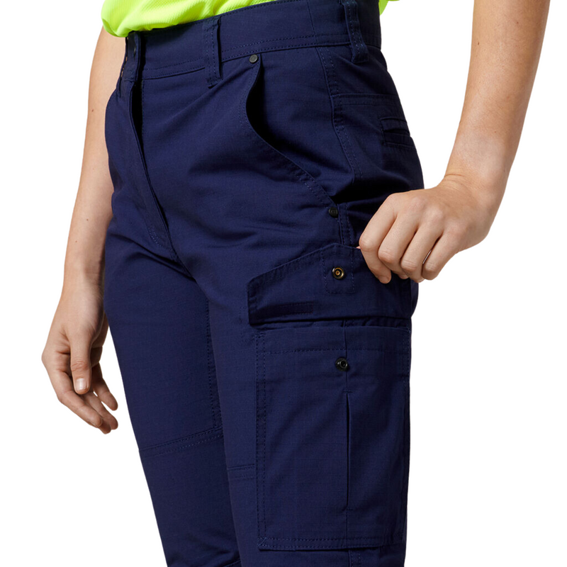 Hard Yakka Women's Ripstop Slim Fit Cargo Pant - Navy