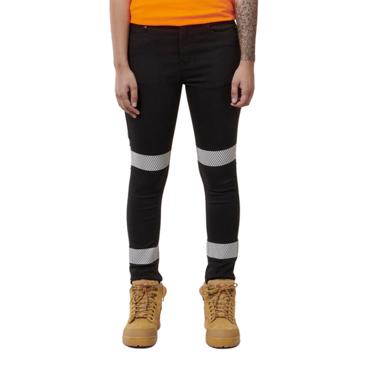 Hard Yakka Women's Taped Jegging - Black