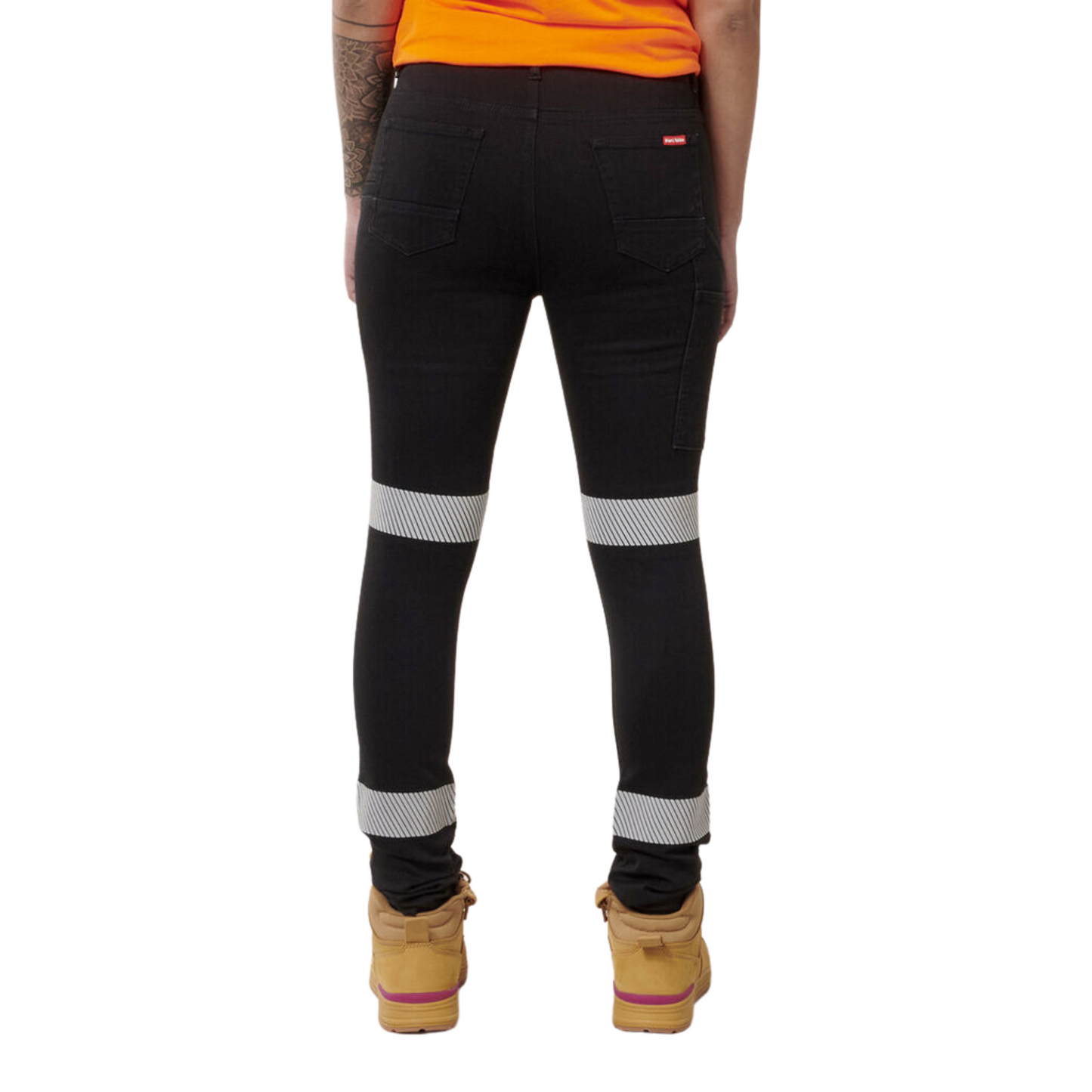 Hard Yakka Women's Taped Jegging - Black