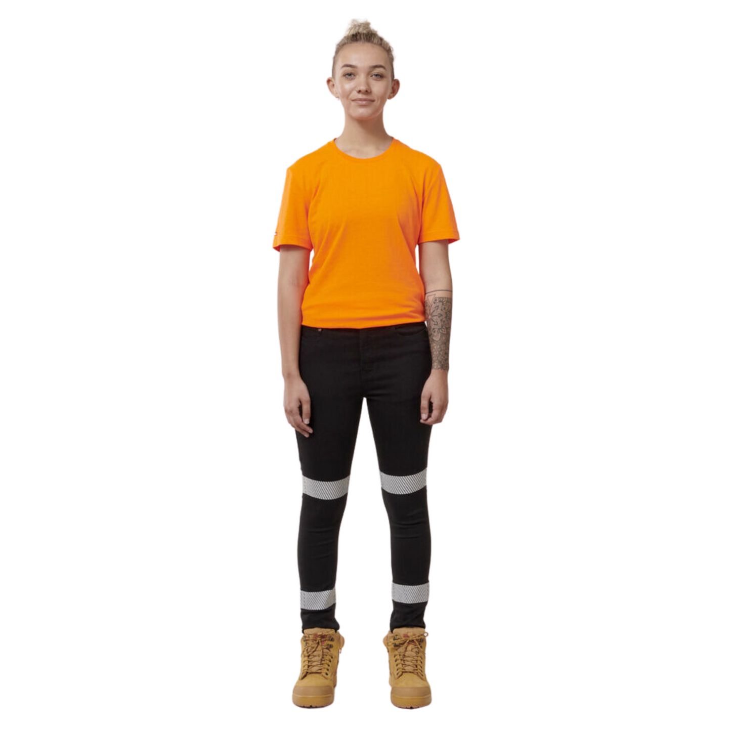 Hard Yakka Women's Taped Jegging - Black