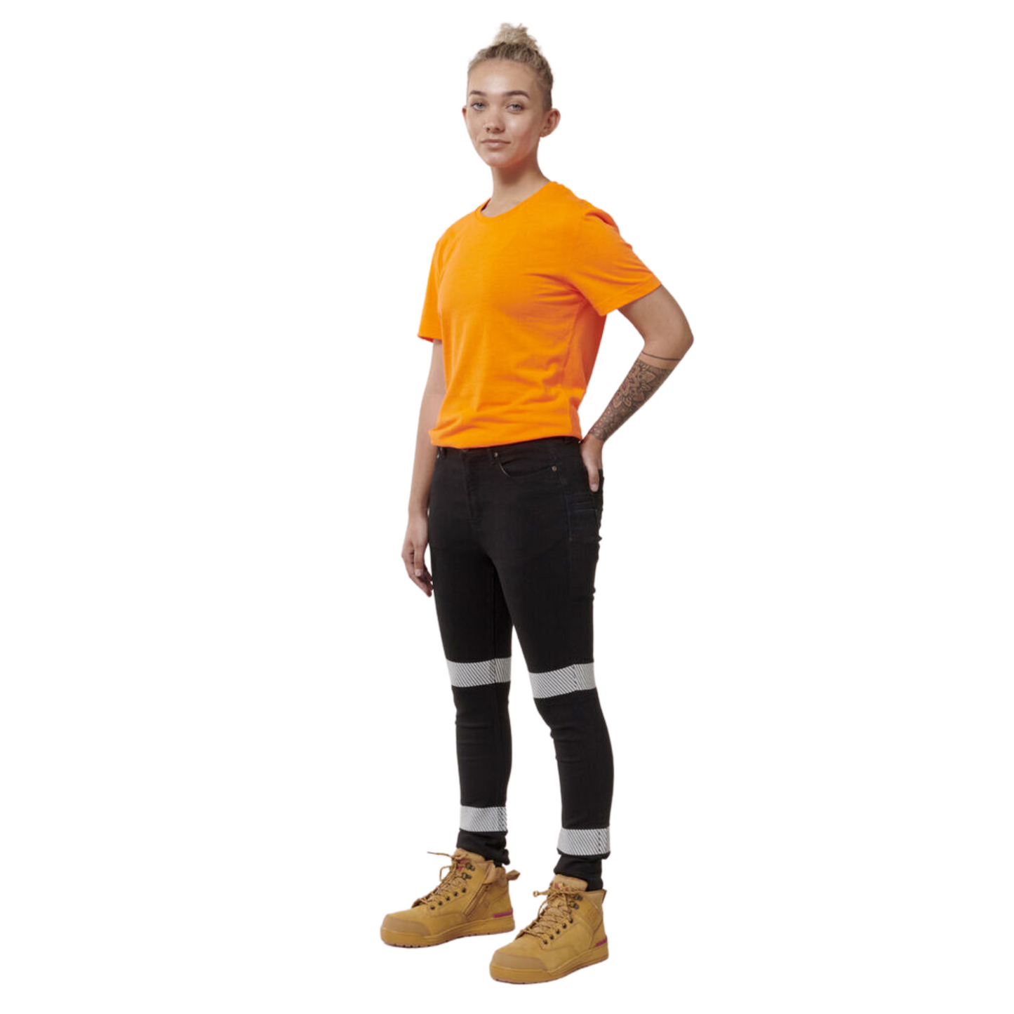 Hard Yakka Women's Taped Jegging - Black