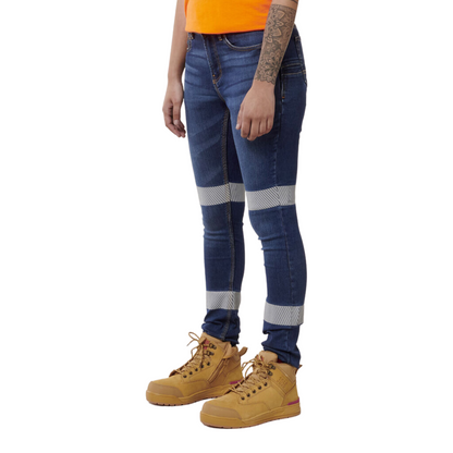 Hard Yakka Women's Taped Jegging - Indigo