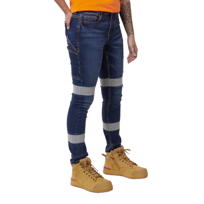 Hard Yakka Women's Taped Jegging - Indigo