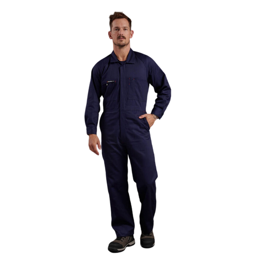 KingGee Men's Originals Cotton Drill Work Overalls - Navy