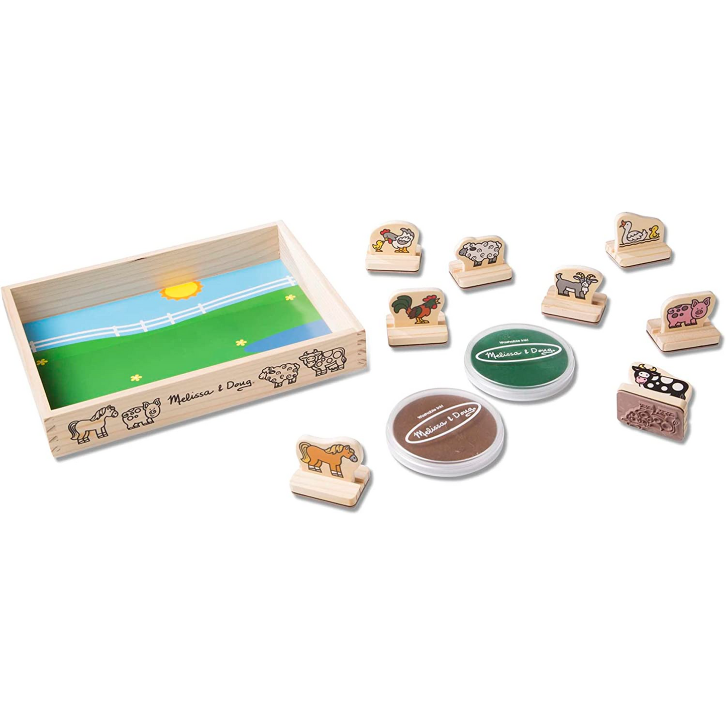 Melissa & Doug - My First Wooden Stamp Set - Animals