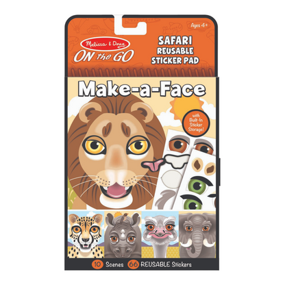 Melissa & Doug - On The Go - Reusable Stickers - Safari