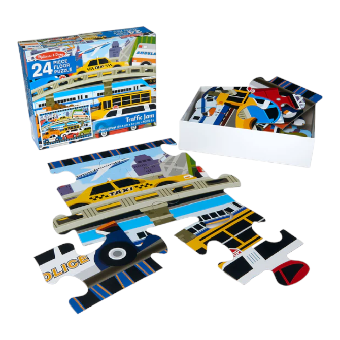 Melissa - Doug Traffic Jam Jumbo Rompecabezas De Piso 24 Pi | Envío gratis