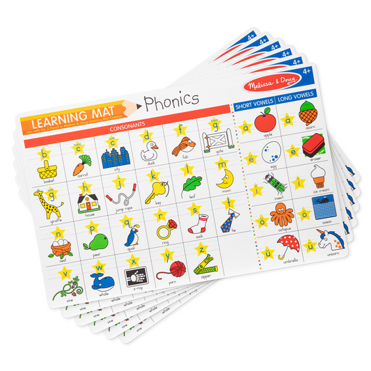 Melissa & Doug - Phonics Write-A-Mat Bundle of 6