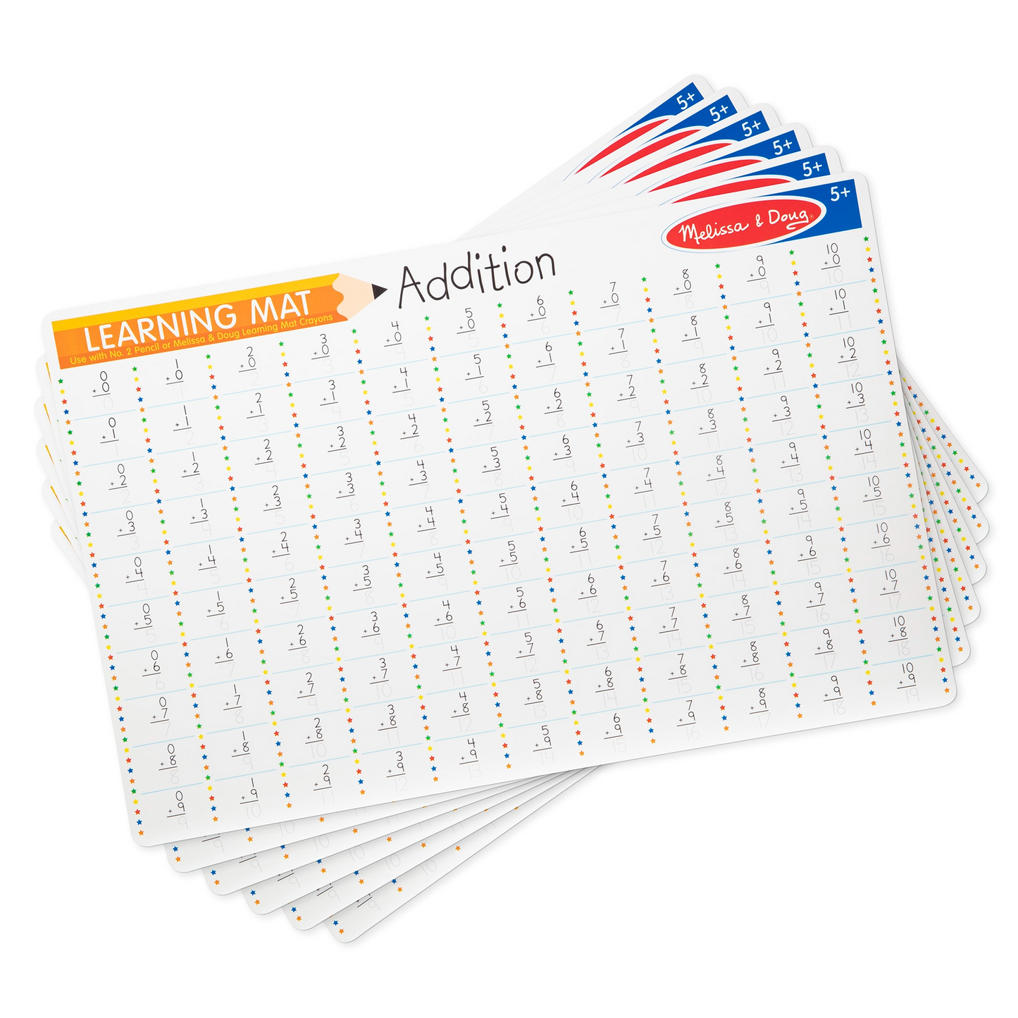 Melissa & Doug - Addition Write-A-Mat Bundle of 6