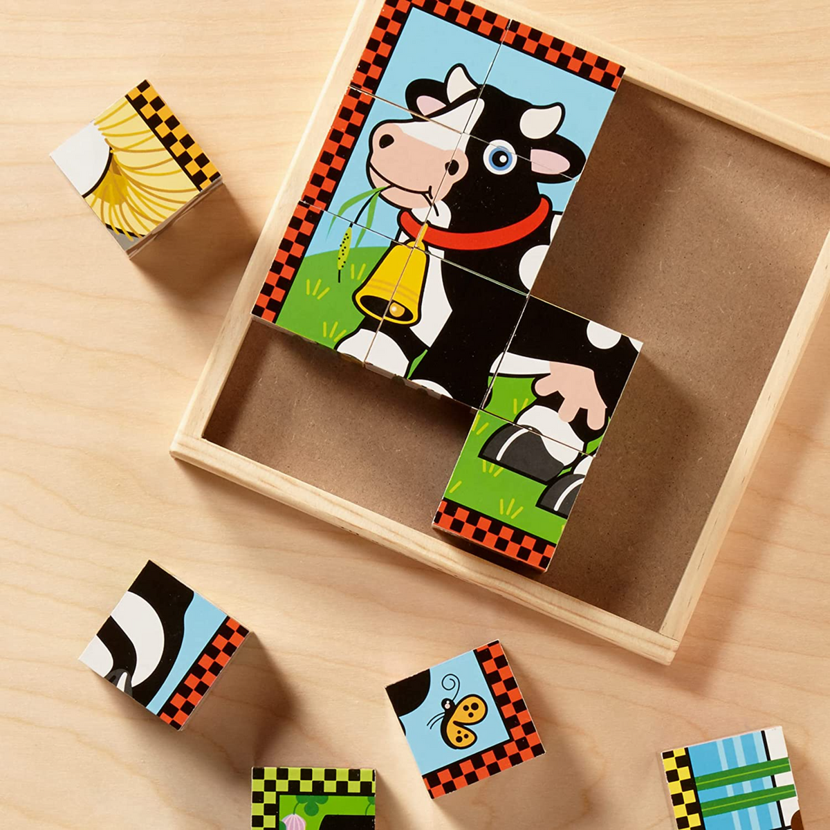 Melissa Doug Farm Cube Puzzle 16pc