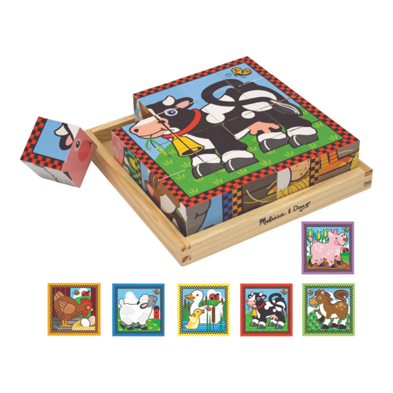 Melissa & Doug - Farm Cube Puzzle - 16pc