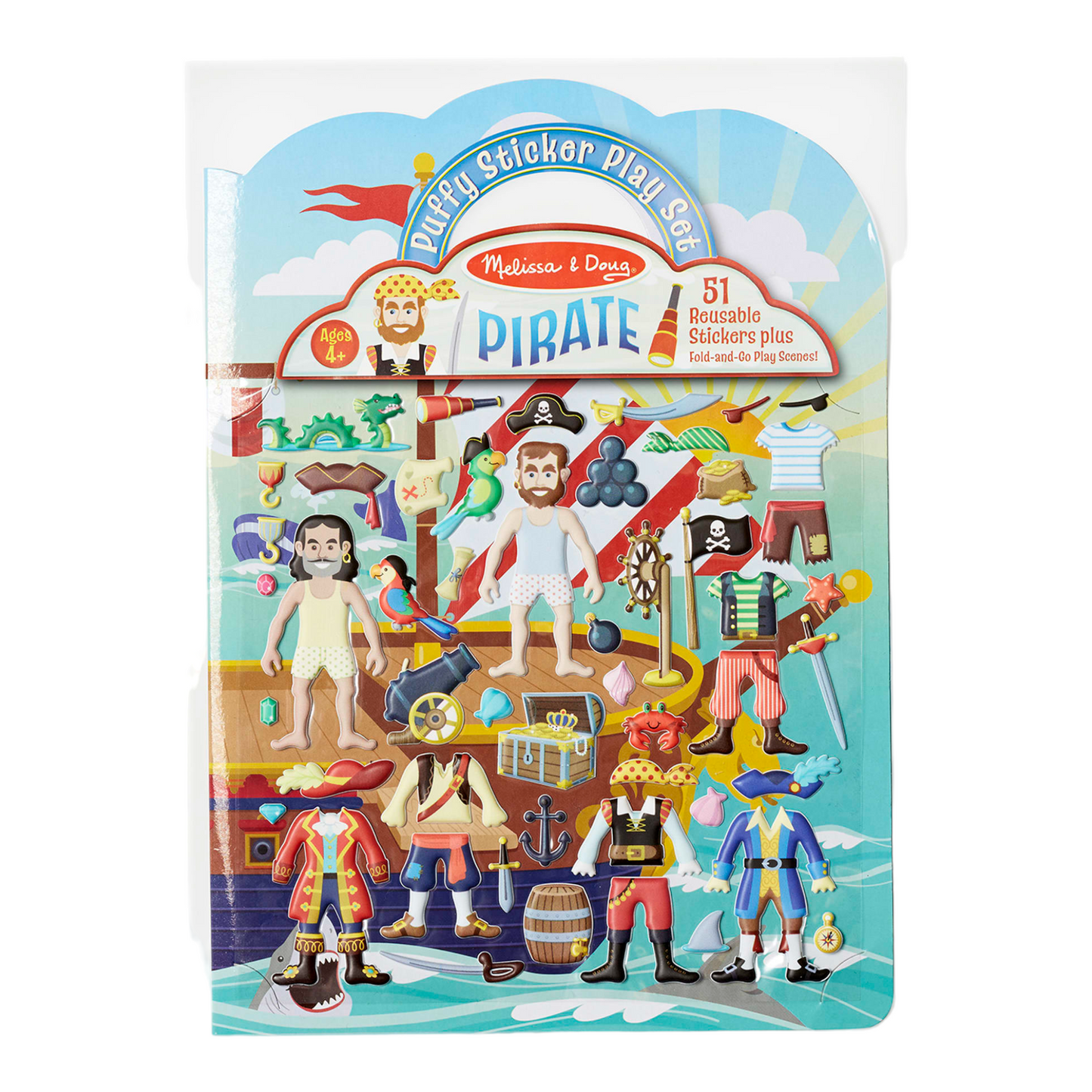 Melissa & Doug - Reusable Puffy Sticker Play Set - Pirate