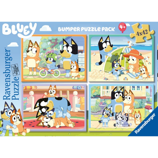Ravensburger - Bluey Gotta Be Done! Puzzle 4x42pc