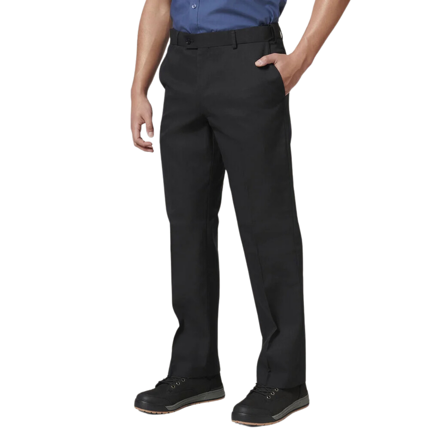 Hard Yakka Men's Core Permanent Press Plain Front Pant - Black