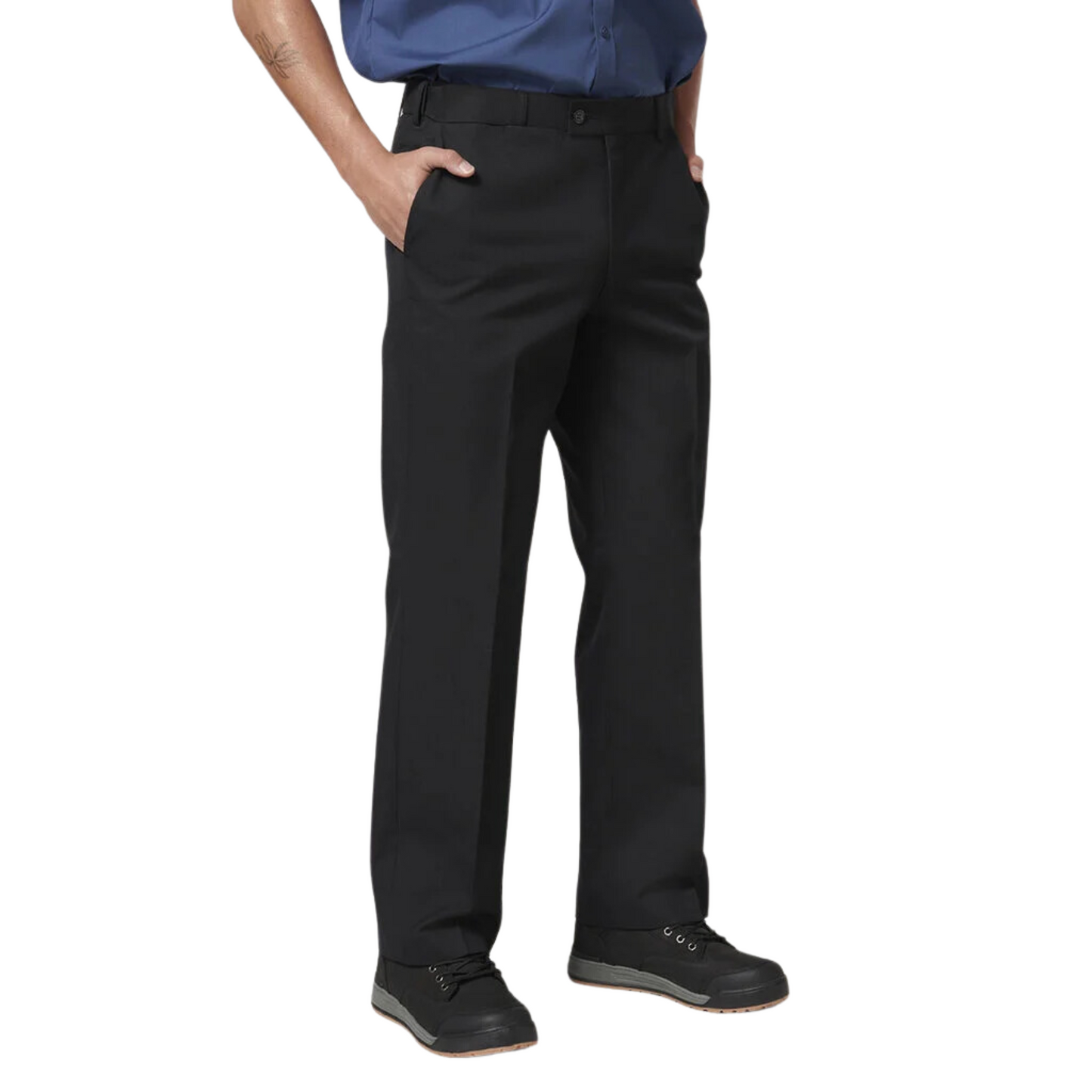Hard Yakka Men's Core Permanent Press Plain Front Pant - Black