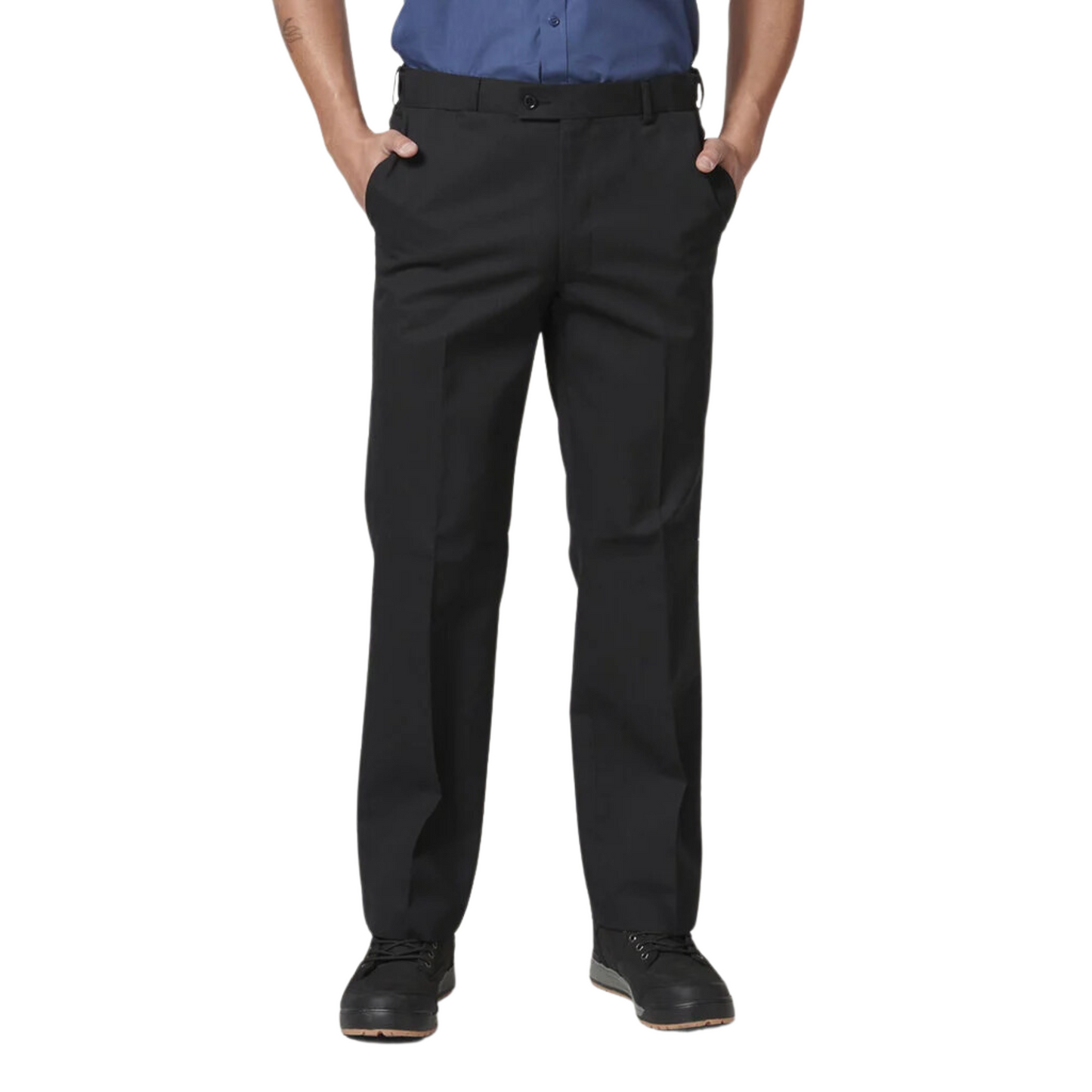 Hard Yakka Men's Core Permanent Press Plain Front Pant - Black