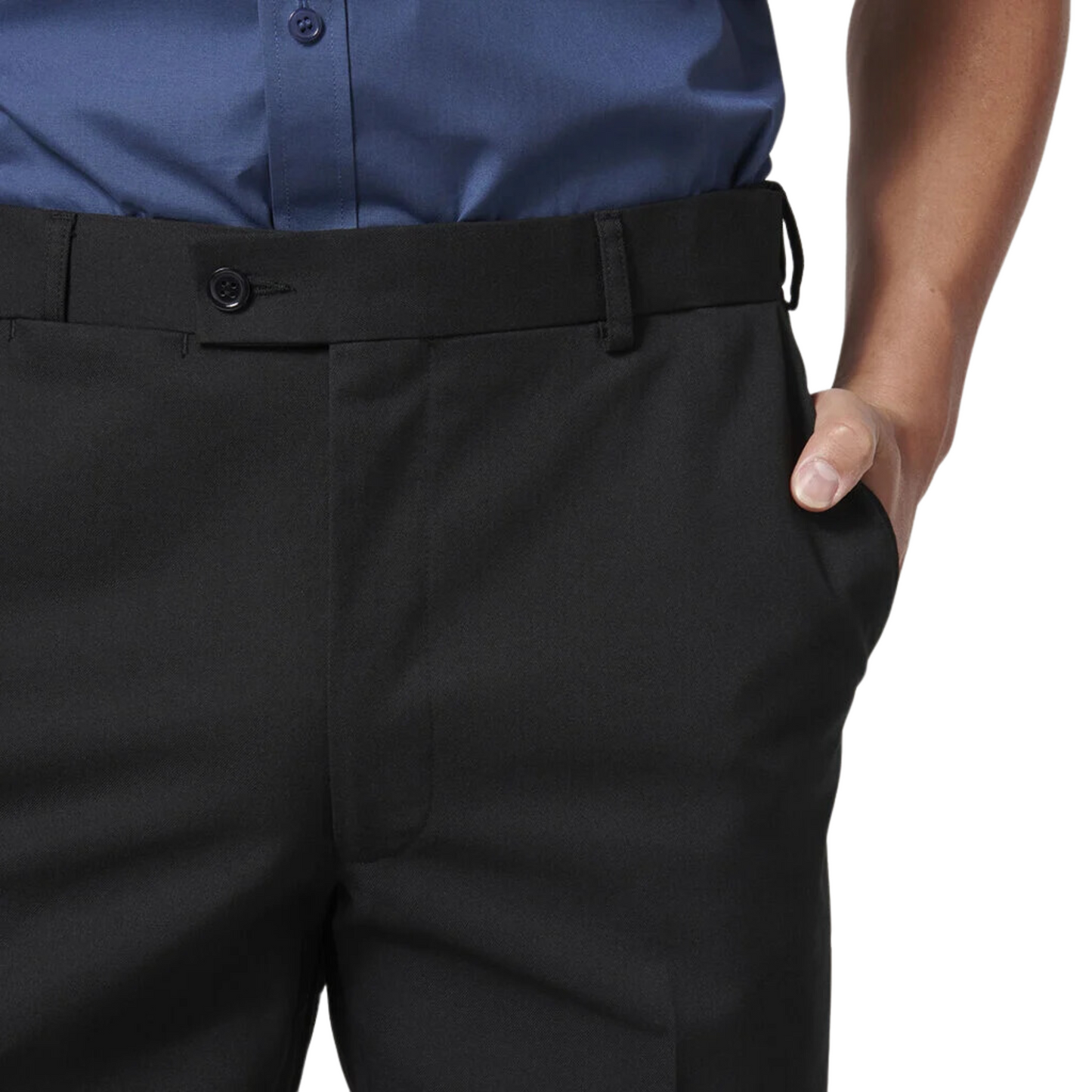 Hard Yakka Men's Core Permanent Press Plain Front Pant - Black
