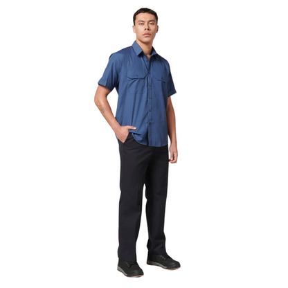 Hard Yakka Men's Core Permanent Press Plain Front Pant - Midnight (Dark Navy)