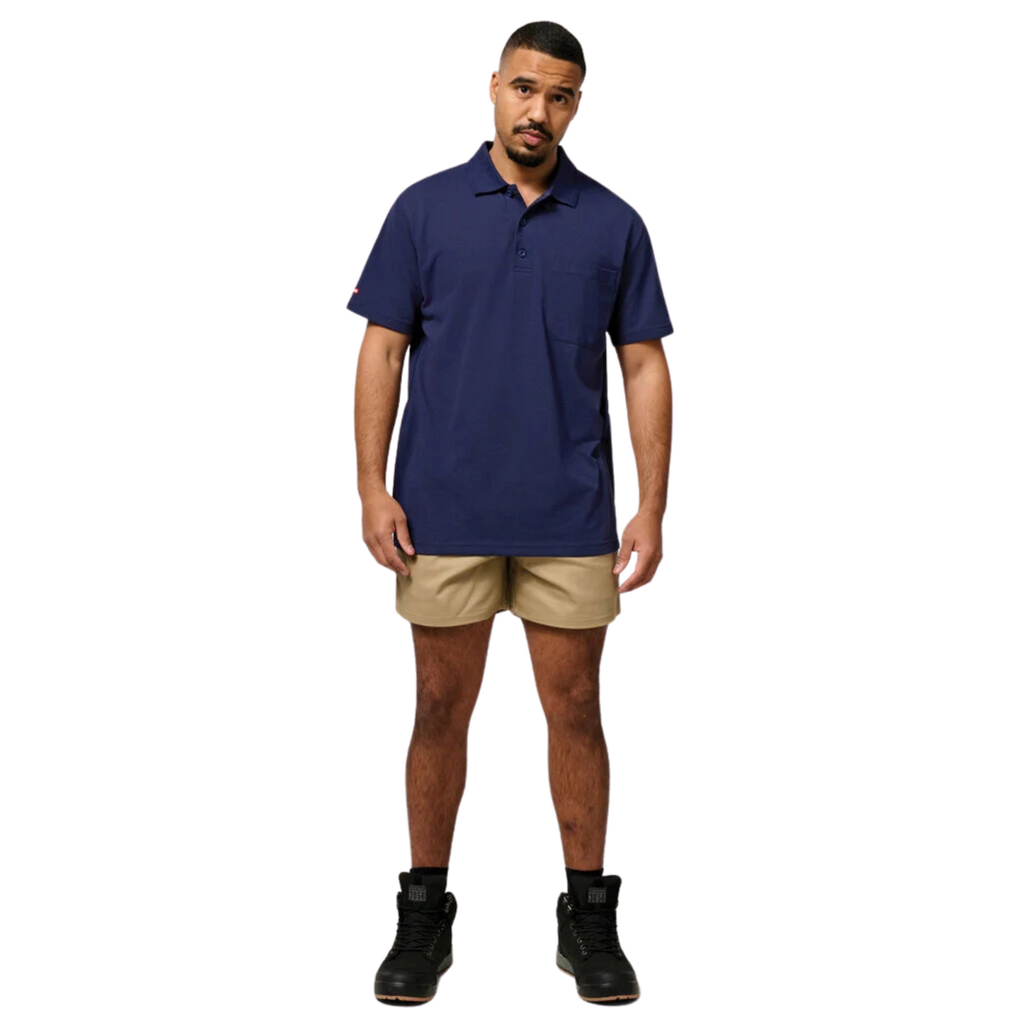 Hard Yakka Men's Relaxed Fit Cotton Drill Short with Side Tabs - Khaki