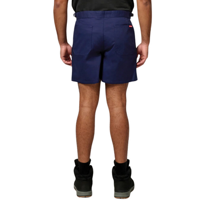 Hard Yakka Men's Relaxed Fit Cotton Drill Short with Side Tabs - Navy