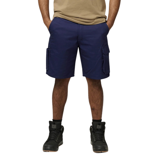 Hard Yakka Men's Relaxed Fit Mid Weight Cotton Drill Short - Navy
