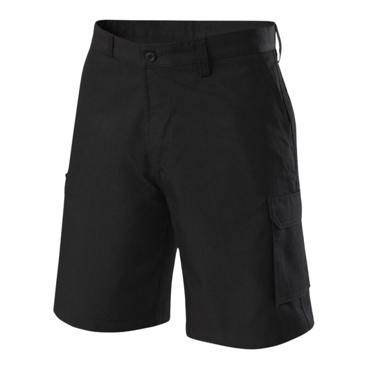 Hard Yakka Men's Foundations Permanent Press Crease Free Cargo Shorts - Black