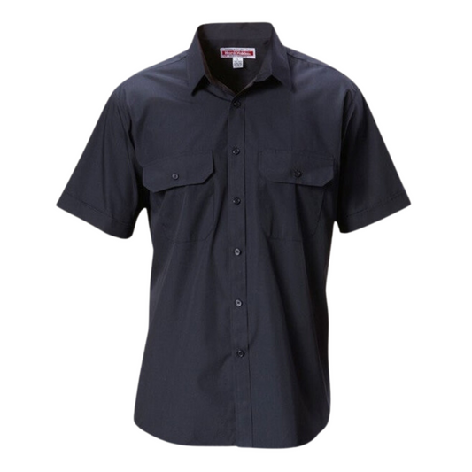 Hard Yakka Men's Short Sleeve Permanent Press Shirt - Midnight