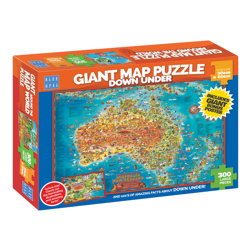 Blue Opal - Down Under Giant Map 300 pieces