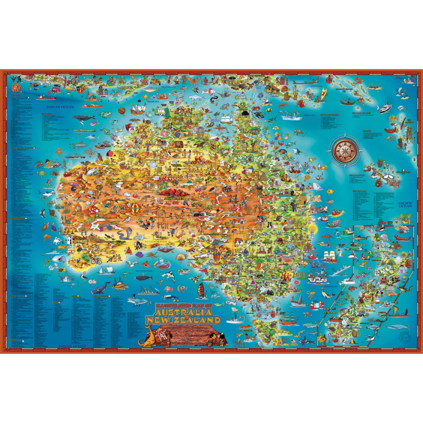 Blue Opal - Down Under Giant Map 300 pieces