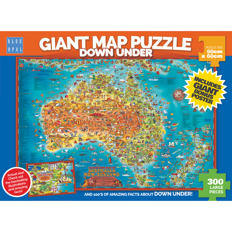 Blue Opal - Down Under Giant Map 300 pieces