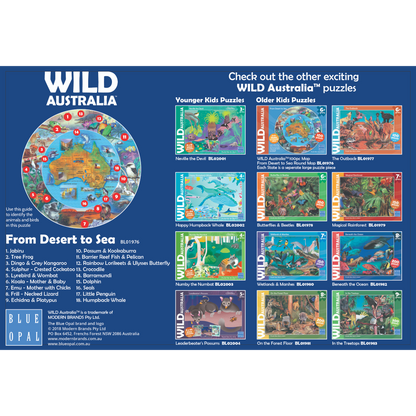 Blue Opal - Wild Aust From Desert to Sea 100 pieces