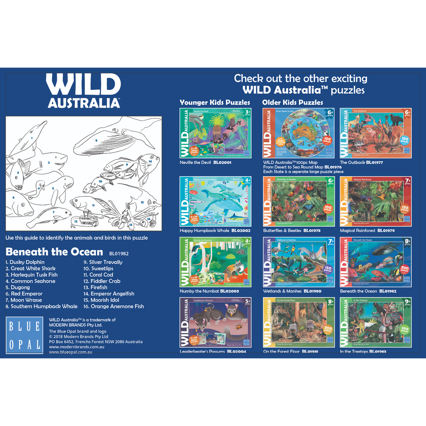 Blue Opal - Wild Aust Beneath the Oceans 200 pieces