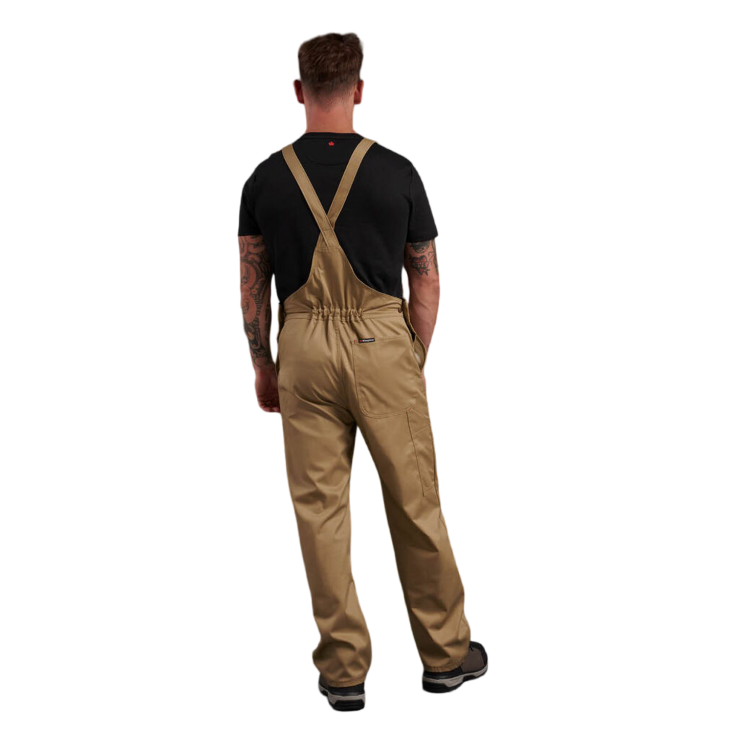 KingGee Men's Originals Bib And Brace Cotton Drill Work Overalls - Khaki