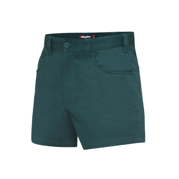 KingGee Men's Originals Cotton Drill Work Shorts - Green