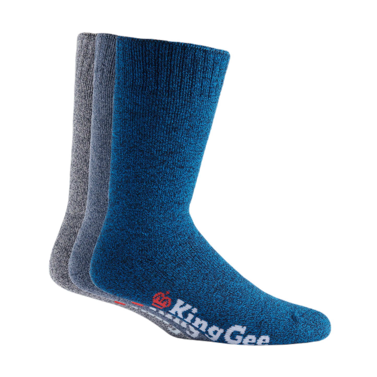 KingGee Men's Bamboo Work Socks - 3 Pack - Multi-Coloured