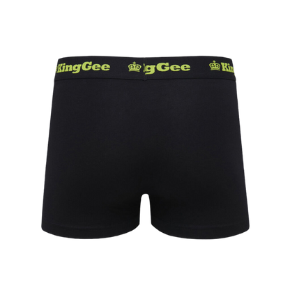 KingGee Men's Cotton Trunks - 3 Pack - Black