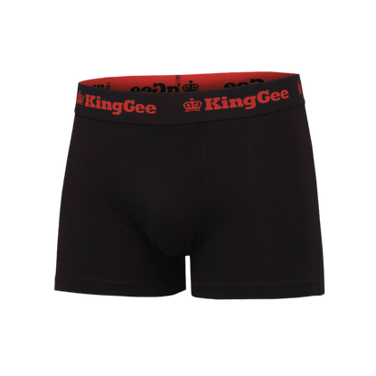 KingGee Men's Cotton Trunks - 3 Pack - Black
