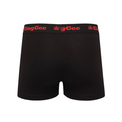 KingGee Men's Cotton Trunks - 3 Pack - Black